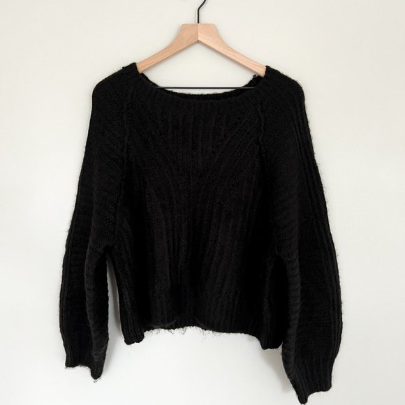 Free People | Black Pullover Sweater - Picture 3 of 6